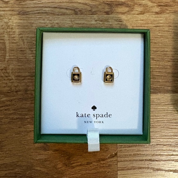 Kate Spade Lock And Spade Enamel Stud earrings - Picture 1 of 10
